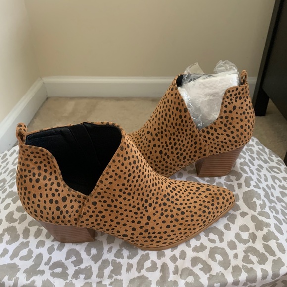 LAICIGO leopard print Booties size 10 - Picture 5 of 5